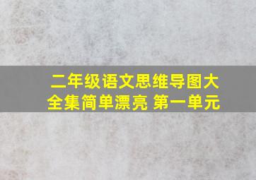 二年级语文思维导图大全集简单漂亮 第一单元